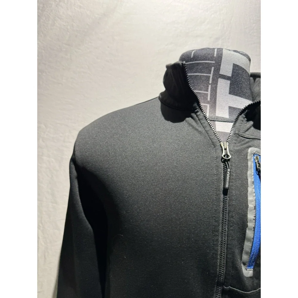 North Face‎ Jersey Track Jacket Pullover Half Zip Material Black System Men'S M